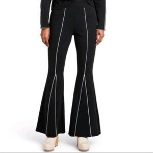 Victor Glemaud x Target High-Rise Flare Sweatpant - Black w/ White Piping - Sz S
